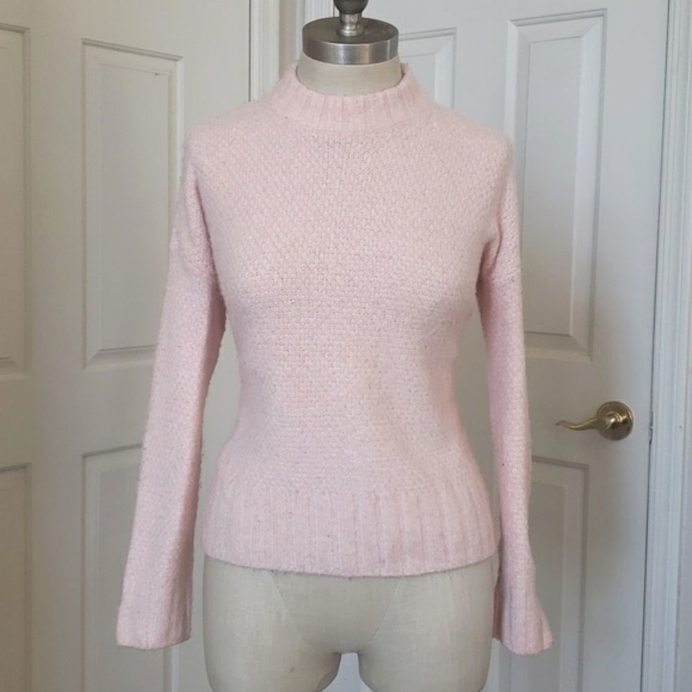 Lou & Grey Soft Cozy Chunky Sweater Pink Textured Waffle Knit Boxy Fit • SMALL - Picture 4 of 12